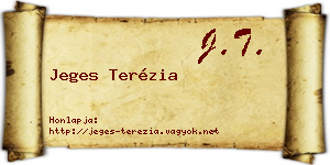 Jeges Terézia névjegykártya