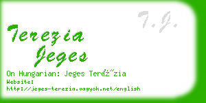 terezia jeges business card